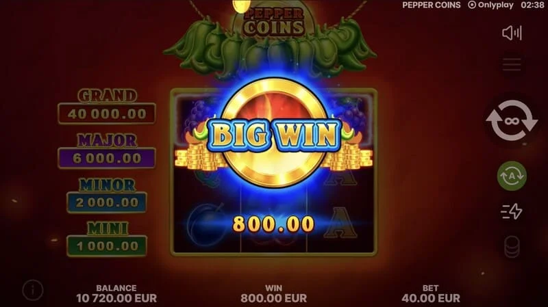 Pepper Coins - veliki dobitak na mreži 3x3
