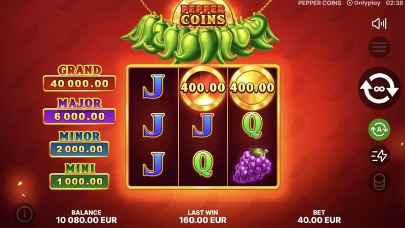 Pepper Coins - Bonus novčići u Hold and Win rundi